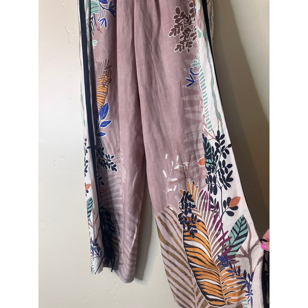 Anthropologie Ranna Gill Linen Blend Printed Side-Bow Wide-Leg Pants SMALL - Picture 6 of 10